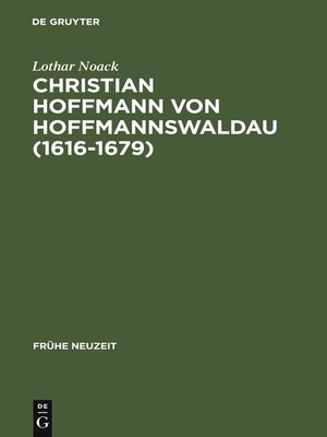cover image of Christian Hoffmann von Hoffmannswaldau (1616-1679)